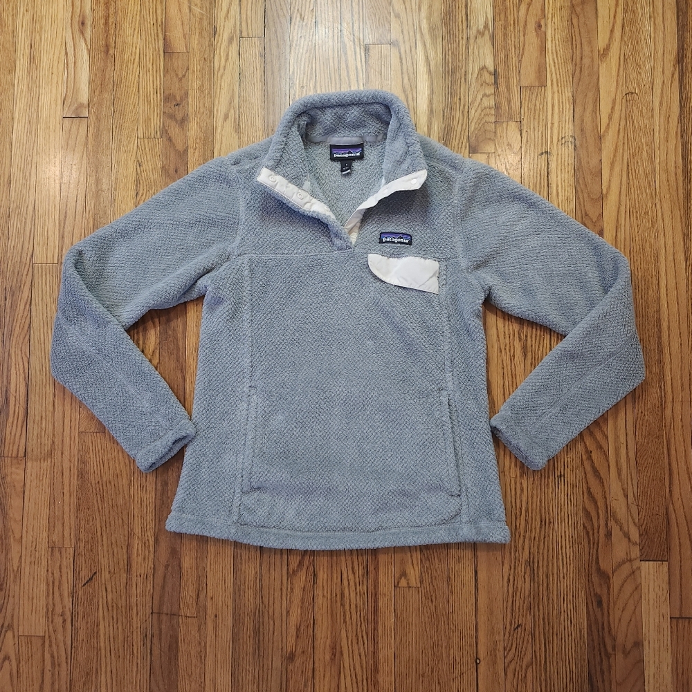 Patagonia Womens Re-Tool Snap-T Polartec Fleece Pullover Size S Grey